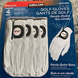 Leather Golf gloves, Medium sized , Right handed (for the Left handed golfers )